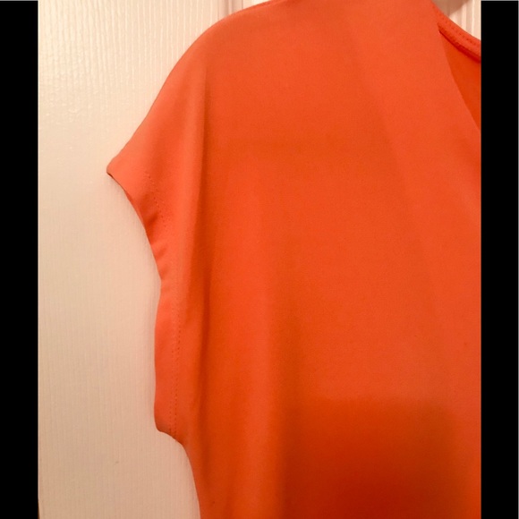#005. Carmen Marc Valvo orange tank dress top - Picture 5 of 9